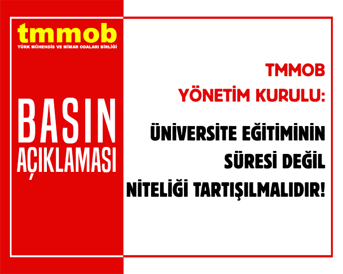 ÜNİVERSİTE EĞİTİMİNİN SÜRESİ DEĞİL NİTELİĞİ TARTIŞILMALIDIR!